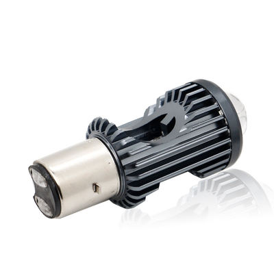 Mini rijlicht DRL Motorfiets LED koplamp Lamp H4 H6 BA20D P15D Auto Auto Fisheye Projector Lens Dubbelkleurig