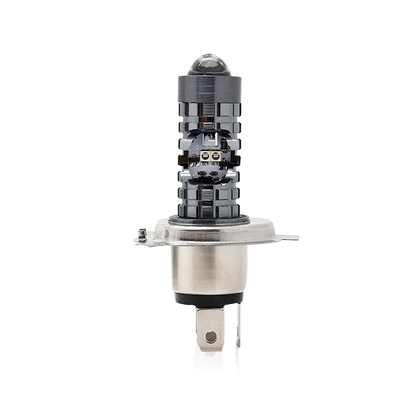 Mini rijlicht DRL Motorfiets LED koplamp Lamp H4 H6 BA20D P15D Auto Auto Fisheye Projector Lens Dubbelkleurig