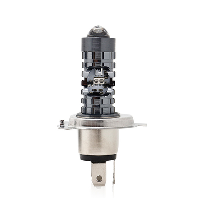 Mini rijlicht DRL Motorfiets LED koplamp Lamp H4 H6 BA20D P15D Auto Auto Fisheye Projector Lens Dubbelkleurig