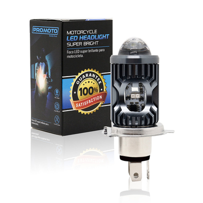 Mini rijlicht DRL Motorfiets LED koplamp Lamp H4 H6 BA20D P15D Auto Auto Fisheye Projector Lens Dubbelkleurig
