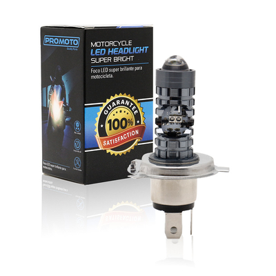 Mini rijlicht DRL Motorfiets LED koplamp Lamp H4 H6 BA20D P15D Auto Auto Fisheye Projector Lens Dubbelkleurig