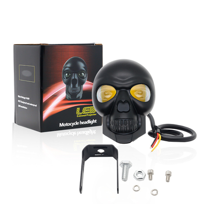3 inch 40w Motorfiets schedel koplampen Externe schijnwerper LED Mini Driving Light Dual Color