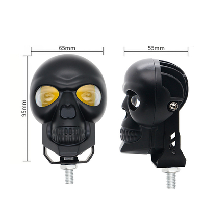 3 inch 40w Motorfiets schedel koplampen Externe schijnwerper LED Mini Driving Light Dual Color
