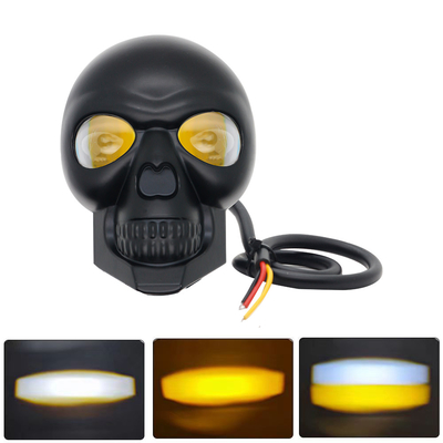 3 inch 40w Motorfiets schedel koplampen Externe schijnwerper LED Mini Driving Light Dual Color