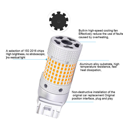 Automotive LED-draaisignalen Canbus mistlicht 2016 chip 150 SMD 1156/1157/7440 LED
