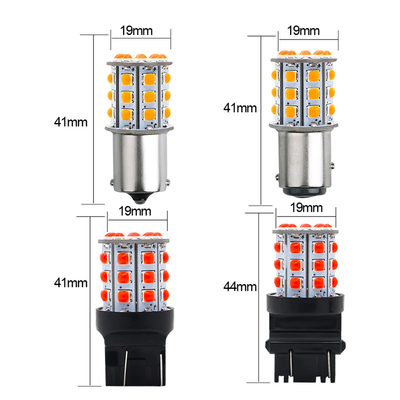 Langdurige witte LED-draaisignalen voor auto's 12V Aluminium legering lichaam Wit Geel Rood 3030 33SMD