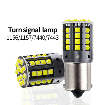 Witte aluminium LED-draaisignalen 1156 1157 T20 3030 44SMD-achterlicht 12V 24V