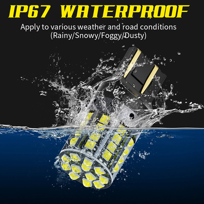 Witte aluminium LED-draaisignalen 1156 1157 T20 3030 44SMD-achterlicht 12V 24V