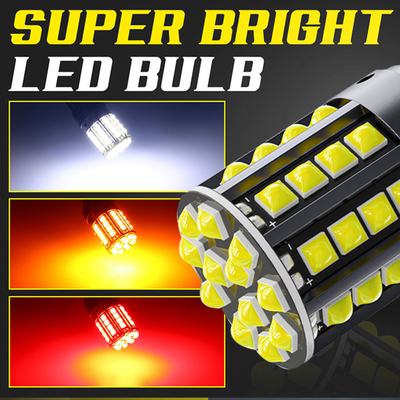 Witte aluminium LED-draaisignalen 1156 1157 T20 3030 44SMD-achterlicht 12V 24V