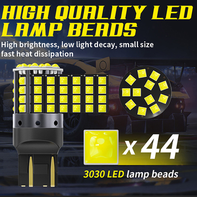 Witte aluminium LED-draaisignalen 1156 1157 T20 3030 44SMD-achterlicht 12V 24V