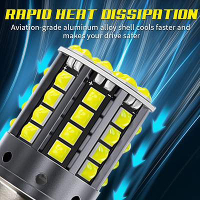 Witte aluminium LED-draaisignalen 1156 1157 T20 3030 44SMD-achterlicht 12V 24V