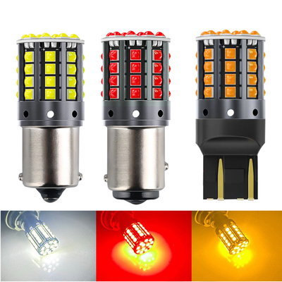 Witte aluminium LED-draaisignalen 1156 1157 T20 3030 44SMD-achterlicht 12V 24V