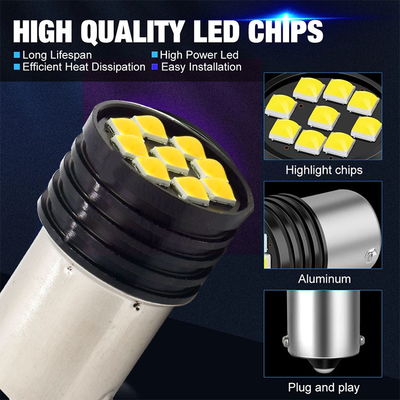 1157 BAY15D LED P21/5W 1156 BA15S P21W LED gloeilampen 9 SMD 3030 R5W R10W Car Reverse Light Brake Tail Lamp