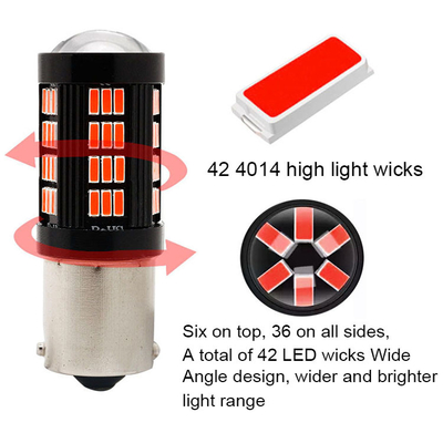 1157 1156 4014 66 SMD LED-remlicht Auto's achteruitrijden Interieur LED-lampen Auto Canbus