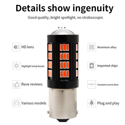 1157 1156 4014 66 SMD LED-remlicht Auto's achteruitrijden Interieur LED-lampen Auto Canbus
