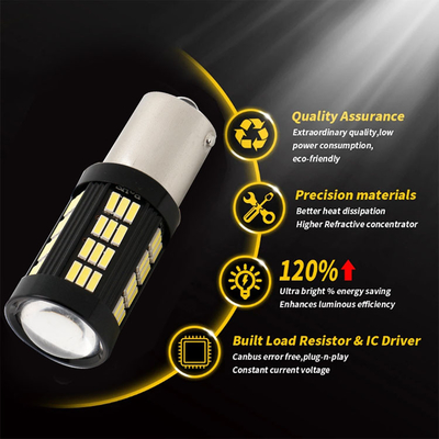 1157 1156 4014 66 SMD LED-remlicht Auto's achteruitrijden Interieur LED-lampen Auto Canbus