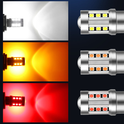 Universele witte LED-auto-draailichten1156 1157 3030 15SMD LED-lamp Wit geel Canbus kentekenplaat Interieur Led