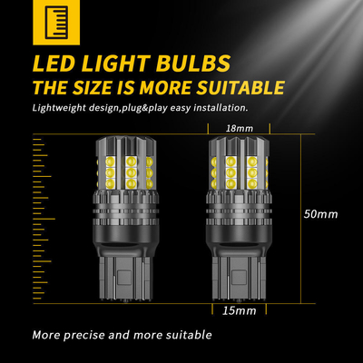 Witte LED-auto-draailichten Auto 12V 24V 2835 45SMD 1156 1157 T25 3156 3157 T20 7440 7443 Canbus-lampen Auto Led