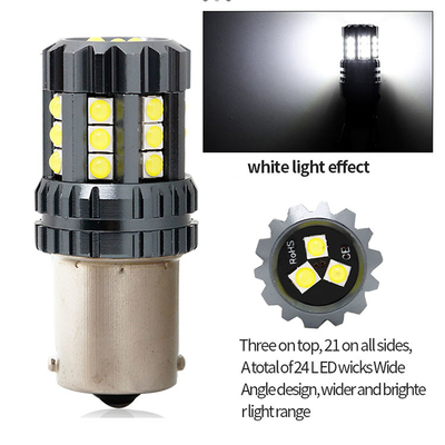 Witte LED-auto-draailichten Auto 12V 24V 2835 45SMD 1156 1157 T25 3156 3157 T20 7440 7443 Canbus-lampen Auto Led