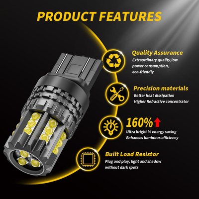 Witte LED-auto-draailichten Auto 12V 24V 2835 45SMD 1156 1157 T25 3156 3157 T20 7440 7443 Canbus-lampen Auto Led