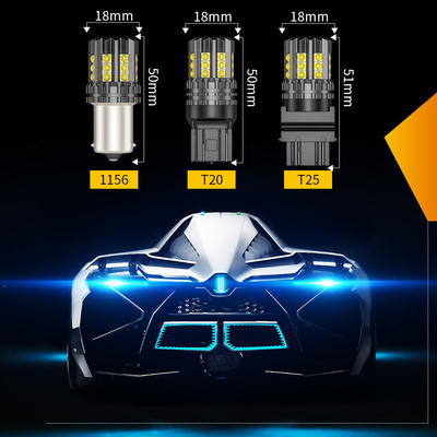 Witte LED-auto-draailichten Auto 12V 24V 2835 45SMD 1156 1157 T25 3156 3157 T20 7440 7443 Canbus-lampen Auto Led