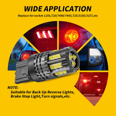 Witte LED-auto-draailichten Auto 12V 24V 2835 45SMD 1156 1157 T25 3156 3157 T20 7440 7443 Canbus-lampen Auto Led