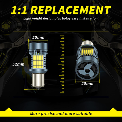 LED-lamp met Canbus 2016 120SMD T20 1156 1157 3156 3157 LED-draaisignaalremlichten met ventilator-autolamp