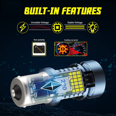 LED-lamp met Canbus 2016 120SMD T20 1156 1157 3156 3157 LED-draaisignaalremlichten met ventilator-autolamp