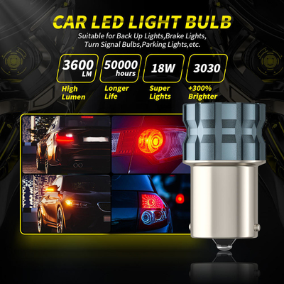 100% Canbus Bau15S Ba15S T25 1156 LED gloeilamp 900Lm 3030 Chips 6LED 12V remdraai Signaallichten 6W