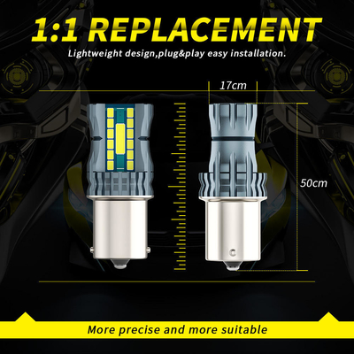 Waterdicht 12V 1156 3030 24LED+2COB Remdraai Signaallichten 3156 Dubbelkleurige LED-lamp