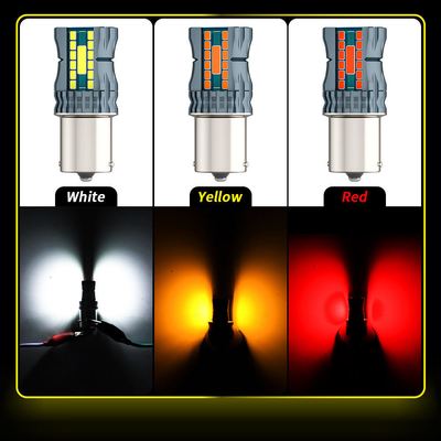 Waterdicht 12V 1156 3030 24LED+2COB Remdraai Signaallichten 3156 Dubbelkleurige LED-lamp