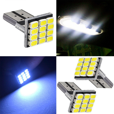 Vermogen 9W LED gloeilampen Waterdicht IP67 360 graden Automotive Light 12v T10 12SMD 1206 3020 Leeslamp Licentieplaat