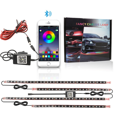 Automotive LED-interieurverlichting Meerkleurig afstandsbediening Flexibel ABS 12V Auto LED-strooklicht