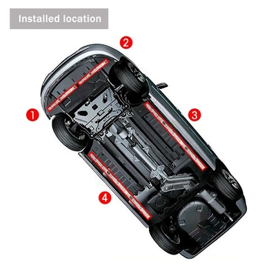Automotive LED-interieurverlichting Meerkleurig afstandsbediening Flexibel ABS 12V Auto LED-strooklicht