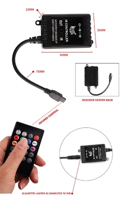 Automotive LED-interieurverlichting Meerkleurig afstandsbediening Flexibel ABS 12V Auto LED-strooklicht