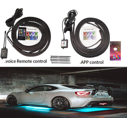 Automotive LED-interieurverlichting Meerkleurig afstandsbediening Flexibel ABS 12V Auto LED-strooklicht