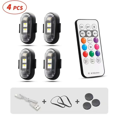 RGB-kleur LED-auto-interieur-atmosfeerverlichting Micro USB IP67 draadloze afstandsbediening