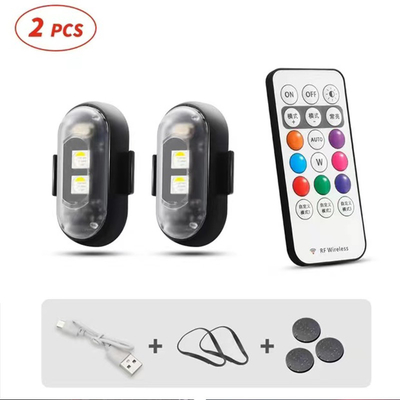 RGB-kleur LED-auto-interieur-atmosfeerverlichting Micro USB IP67 draadloze afstandsbediening