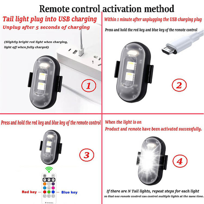 RGB-kleur LED-auto-interieur-atmosfeerverlichting Micro USB IP67 draadloze afstandsbediening