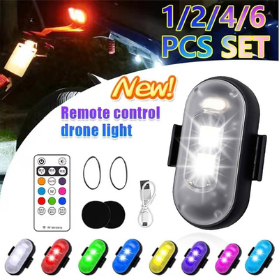 RGB-kleur LED-auto-interieur-atmosfeerverlichting Micro USB IP67 draadloze afstandsbediening
