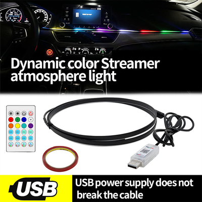 5V PVC USB LED-strooklichten 110cm met APP afstandsbediening Multi-verlichtingsmodus voor binnenlucht