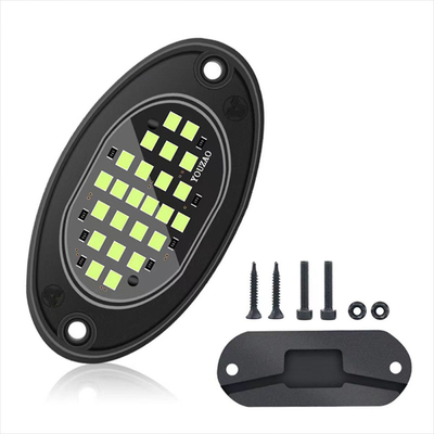 12V waterdicht chassis licht 2835 LED Single Color Pure White 24 LED Rock Light Voor Truck Jeep ATV UTV Offroad Underglow