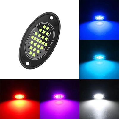 12V waterdicht chassis licht 2835 LED Single Color Pure White 24 LED Rock Light Voor Truck Jeep ATV UTV Offroad Underglow