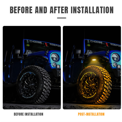 12V waterdicht chassis licht 2835 LED Single Color Pure White 24 LED Rock Light Voor Truck Jeep ATV UTV Offroad Underglow
