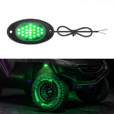 12V waterdicht chassis licht 2835 LED Single Color Pure White 24 LED Rock Light Voor Truck Jeep ATV UTV Offroad Underglow