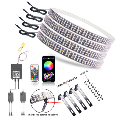 RGB SMD 5050 LED Strip IP67 Waterdicht geleid auto wiel Hub Kleur licht RGB wiel led lichten voor auto velgen met App Control