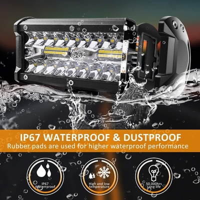 Mist van 240W 24000lm leidde Lichte Bar 7 Duim Geleide Drijflichten Waterdicht Off Road