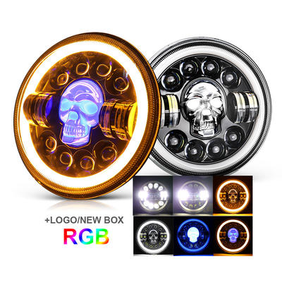 7Inch om Motorfiets LEIDENE Koplampen voor Harley Royal Enfield 12000lm