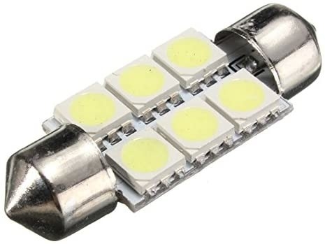 Slingerc5w 5050 6SMD van LEIDENE van de de Lampbol Auto de Binnenlandse Lichten Koepel Blauwe Witte gelijkstroom 12V 31mm 36mm 39mm 41mm