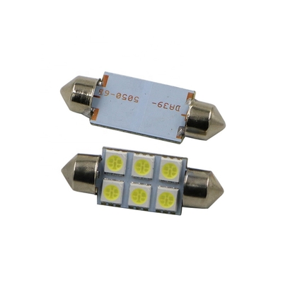 Slingerc5w 5050 6SMD van LEIDENE van de de Lampbol Auto de Binnenlandse Lichten Koepel Blauwe Witte gelijkstroom 12V 31mm 36mm 39mm 41mm